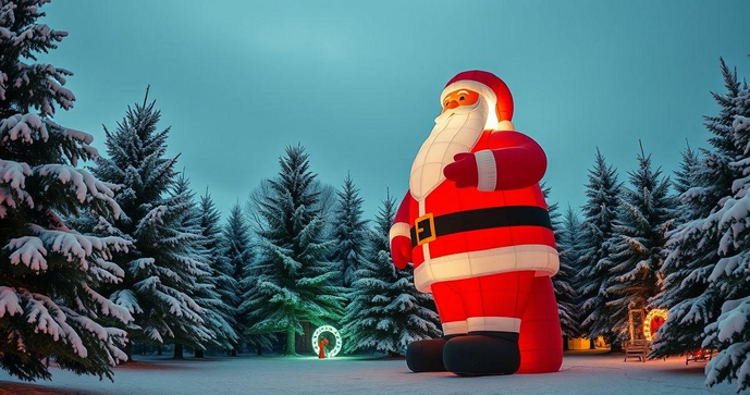 Como Escolher o Melhor Papai Noel Gigante Inflável para Sua Decoração Natalina