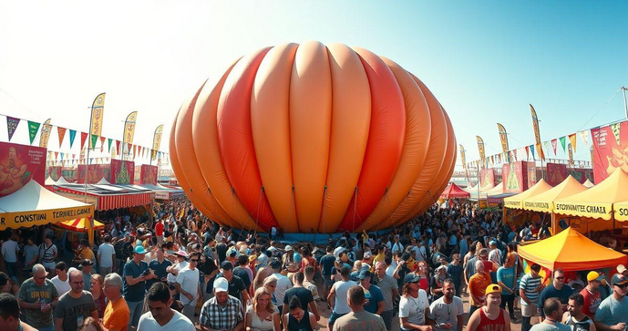 Estrutura inflável gigante: diversão e inovação para eventos