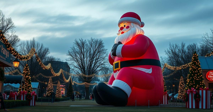 Como Escolher o Papai Noel Gigante Inflável Perfeito para Sua Decoração Como Escolher o Papai Noel Gigante Inflável Perfeito para Sua Decoração