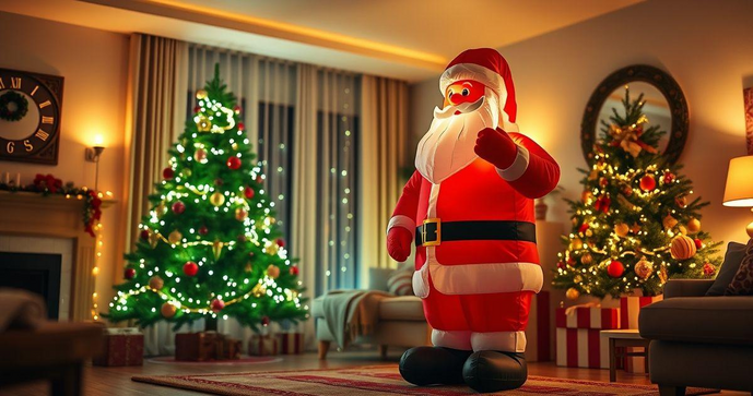 Descubra como o Papai Noel inflável transforma sua decoração de Natal Descubra como o Papai Noel inflável transforma sua decoração de Natal