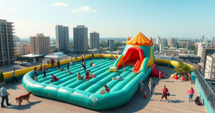 Rooftop inflável transforma espaços urbanos em áreas de lazer únicas e inovadoras Rooftop inflável transforma espaços urbanos em áreas de lazer únicas e inovadoras