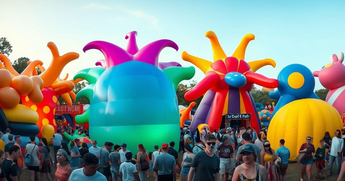 Soluções infláveis para eventos que transformam sua experiência